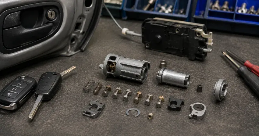 technician testing a car key fob during Car Lock Repair Strange, King City