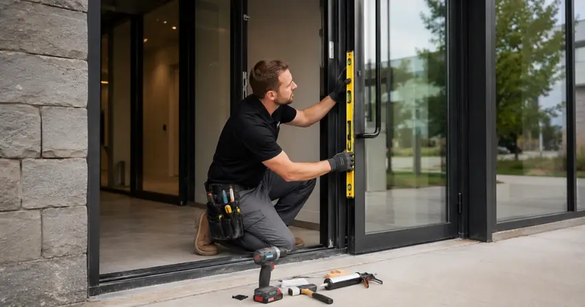 commercial glass door frame installation King City