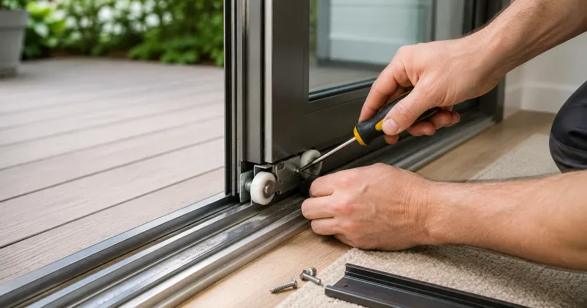 sliding door fix Pottageville, King City technician diagnosing track issue