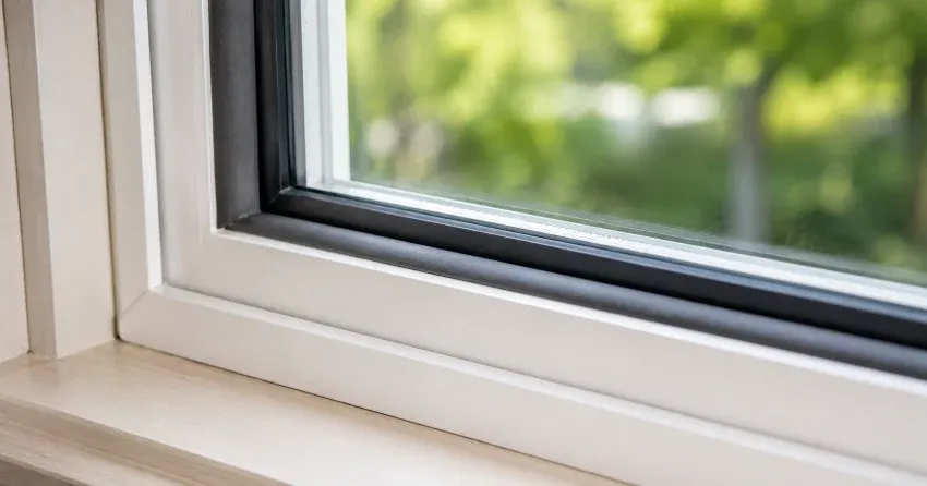 technician inspecting window weatherstripping for drafty window repair Ansnorveldt, King City